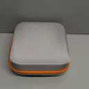 Storage Case Compatible with Yoto Mini Kids Audio Music Player & Yoto Headphones Children Speaker Plays Audiobook Cards Radio (Off White + Orange Case)