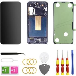 AMOLED for Samsung Galaxy S23 Plus 5G LCD Display Screen Replacement S23 + Touch Digitizer Screen Assembly with Frame Toolkit S916U 6.6" Black(S916U)