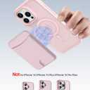 TopMade Mag-Safe Case for iPhone 16 Pro with Magnetic Wallet Card Holder, Mag-Safe Phone Case with Magnetic Wallet Fit 4 Cards, Shockproof Slim Case for iPhone 16 Pro 6.3 inch, Pink