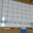 MaxGear Monthly Calendar Whiteboard for Wall, 24" x 18" Double-Sided White Board Calendar with Bulletin Board, Dry Erase Cork Board Combo, Hanging Dry Erase Board for Office Home Kitchen
