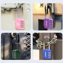 3 x RESET-060 4 Digit Combination Padlock with 2.4 inch Long Shackle Combination Lock,Outdoor Waterproof Padlock,Indoor Padlock for School Locker, Gym Locker, Shed, Fence, Gate, Toolbox, Black