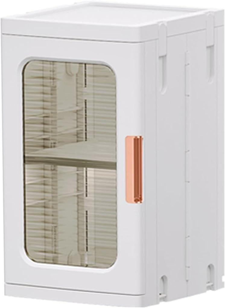 Mini Storage Cabinet with Doors and Shelves Countertop Cabinet Bathroom Storage Kitchen Cabinet with Adjustable Shelf Cabinet Organizer Toilet Paper Storage Linen Closet 1 Layer, White 