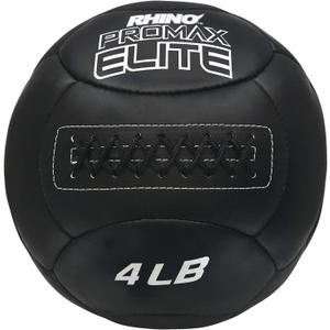 Champion Sports Promax Elite Slam Balls, Shell with Non-Slip Grip, Medicine Wall Exercise Ball for Weightlifting, Plyometrics, Cross Training, & Home Gym Fitness - Multiple Styles (4 Pounds)