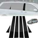 Door Pillar Covers Fit for Toyota Sienna 2004-2010,Exterior B Pillar Molding Post Trim Overlay,Pre-Cut Side Pillar Cover Trim Protector,Anti-Scratch,6PCS,Glossy Black