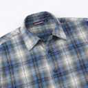 Alex Vando Mens Button Down Shirts Flannel Shirt Long Sleeve (Medium, Rhinestone Blue/Grey)