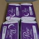 Poise Overnight Incontinence & Postpartum Pads for Bladder Leaks, 8 Drop Extra Coverage, 96 Count (Long)