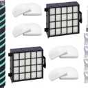 AZ4002 filter Compatible with shark detect pro/Shark Power Detect Upright Vacuum AZ4000 AZ4002 AZ4000C-2HEPA+4Foam&Felt Filters+1Cleaning Brush+4Odor Neutralizer Cartridge+1Main Brush (12pcs)