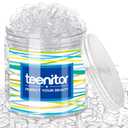2 x Teenitor Clear Elastic Hair Bands, 2000pcs Mini Hair Rubber Bands, Hair Ties, Soft Hair Elastics Ties, 2mm in Width and 30mm in Length