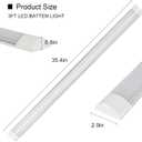 2-Pack 3FT LED Batten, Close to Ceiling Light fixtures, 30W, Ultra-Thin Day Light, 4000K, IP20, LED Ceiling Light for Garage, Stores, Warehouse, Office, Corridor, supermarkets, etc.