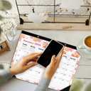 3 x Ymumuda Desk Calendar 2026-2027 Wall Calendar 2 in 1, Monthly Desk Calendar 2026 from JAN.2026 to JUN.2027, 18-Month, Large 12"17", Waterproof Cover, Hanging Rope, Home/office/School Planners (F-Pink Floral)