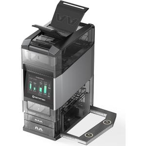 Ostation 2 Pro 3-in-1 Smart Battery Charger for AA & AAA Rechargeable NiMH & Li-ion Batteries, Polarity-Free, Auto Detection, App Control, Touchscreen, Flashlight Charging Ports (Batteries Not Incl.)