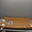 Kate and Laurel Alessia Modern Glam Oval Coffee Table, 34 x 20 x 15, Gold, Metal Living Room Table for Storage and Display with Antique Deckled Edge Detailing