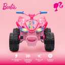 Barbie - 12V ATV Ride On Toy, Fun and Exciting Ride for Kids, Stylish Design for Imaginative Play (Pink), 12V ATV Quad