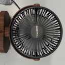 SWEETFULL 6.5 Inch USB Small Desk Fan, 3 Speeds Quiet Portable Desktop Table Fan, 360 Adjustment Personal Mini Fan for Home Office Car Outdoor Travel (Black wood grain)