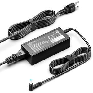 65W Laptop Charger Compatible with HP EliteBook 840 830 850 745 G3 G4 G5 G6, Stream 11 13 14, Pavilion x360 15 13 11, Notebook 14 15 Envy X360 15 17 13 Power Supply Cord (Smart Blue Tip)