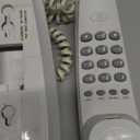 AT&T 210 Basic Trimline Corded Phone, No AC Power Required, Wall-Mountable, White