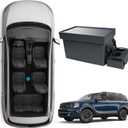 ELECFRESH Car Seat Organizer for SUVs with Third-Row Seating, Backseat Console Storage Box with Cup Holder, Kids Toys Box Pet Supplies Snack Storage Bin, Fits Telluride/Pilot/Explorer Most 3-row SUVs