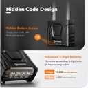 2.3in Long Shackle Outdoor Combination Lock Heavy Duty, Large, Weatherproof Padlock with Code for Gates, Fences, Sheds, Lockers, Cabinets, Storage Units 1-Pack, Black