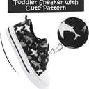 K KomForme Toddler Boys & Girls Shoes Kids Canvas Sneakers with Cartoon Dual Hook and Loops, 8 Toddler