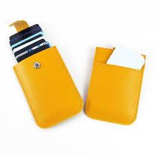 PU Leather Credit Card Holder Wallet with Money Clip for Men Women