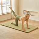 HAGiHARA Japanese Tatami Mat,Rush Grass Portable Folding Mat,Futon Mattress Traditional Floor for Meditation,Yoga,Sleeping or Summer Use,35.4"x78.7"x0.8", Twin