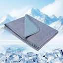 Cooling Blanket for Hot Sleepers, Cool Throw, Queen Size, Blue | Summer Lightweight Breathable Throw for Night Sweats, Q-Max>0.45 Cool Fiber for Double Bed Sofa Travel Adult Women Menopause