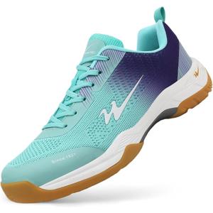 cungel-Tennis-Badmintion-Pickleball-Shoes Unisex No-Slip Pickleball & Tennis Shoes | Lightweight Breathable Court Shoes for Men and Women (12.5 Women/11 Men, Green)