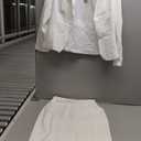 Allegra K Women's 2 Piece Skirt Suit Set Business Long Sleeve Blazer and Pencil Skirt Outfits (Medium, White)