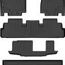 AIPOIL® Floor Mats & Cargo Liner Set for 2022-2026 Nissan Pathfinder 8 Seats & Infiniti QX60 7 Seats All Weather Protection TPE Anti-Slip Automotive Full Set Custom Car Mats Accessories - Black