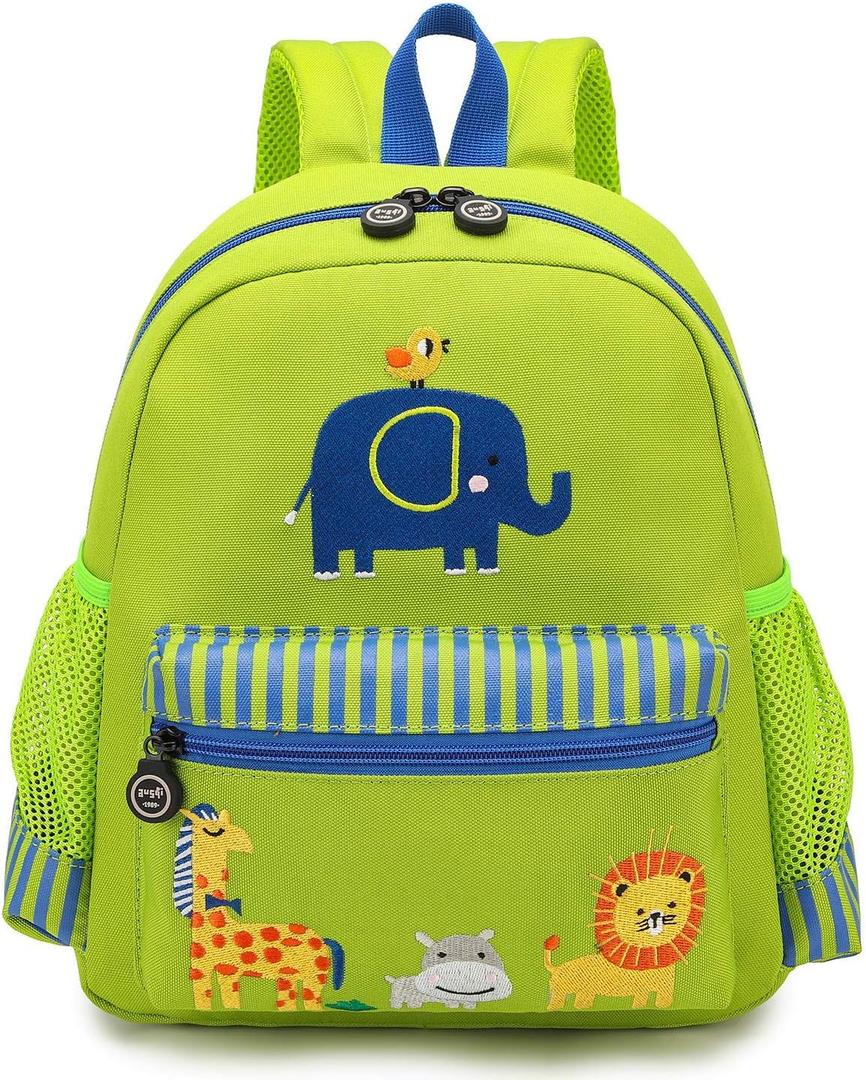 willikiva Cute Zoo Little 3d Backpack Kids Backpack for Boys and Girls Toddler Backpack Waterproof Preschool(Green Zoo)