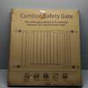 Cumbor 29.7-46" Baby Gate for Stairs, Toddler Safety Essentials for The House, Auto Close Dog Gate for Doorways, Mom's Choice Awards Winner-Easy Install Pressure Mounted Pet Gates for Dogs, White