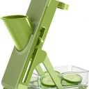 Eletronova Safe Mandoline Slicer for Kitchen, Vegetable Slicer for Kitchen (Light Dark Green)