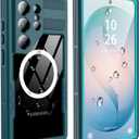 GOLDJU for Samsung Galaxy S26 Ultra Case Waterproof, S26 Ultra Case with Built-in Screen & Lens Protector, Shockproof Full Body Protection Phone Case, Compatible with MagSafe/Wireless Charging, Blue