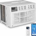 8,000 BTU Window Air Conditioner,Cool Rooms Up to 350 Sq.Ft.,Smart Window AC Unit with Smartphone App or Remote Control,3 Fan Mode,Sleep&ECO Mode,Washable Filter,for Bedroom Apartment Office,New R32