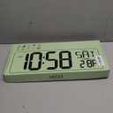 XREXS Large Digital Wall Clock WiFi Sync, 16.5 in Large Display Wall Clock with Temperature/Date/Week, LED Big Digital Timer Clock with Remote Control, Alarm Clock for Home and Office, Auto-dimming