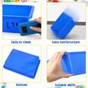 Hoteam 10 Pcs Flat Storage Organizer Tray Bin Paper Tray for Classroom Plastic Stackable File Organizer for School Office Teacher Book Organization(Blue,13.78 x 9.84 x 3.15 Inch)