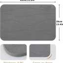 Stone Bath Mat, Diatomaceous Earth Shower Mat, Non-Slip Super Absorbent Quick Drying Bathroom Floor Mat2 Pack, Grey