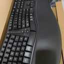 MEETION Ergonomic Keyboard and Mouse, Wireless Keyboard with Vertical Mouse, Split Curved Keyboard with Wrist Rest, Natural Typing USB Receiver Rechargeable Full Size, Windows/Mac/PC/Laptop, Large