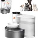 Potaroma Smart Wireless Pet Water Fountain, No Filter, 3.5L Large Capacity, Rechargeable Automatic Water Dispenser for Cats and Small Dogs, Wastewater Separation Always Fresh Water