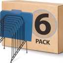 Officemate Large Incline Sorter, 8 Compartment, Wire, 8.5 x 10.375 x 12.625 Inches, Black (252120) (Pack of 6)