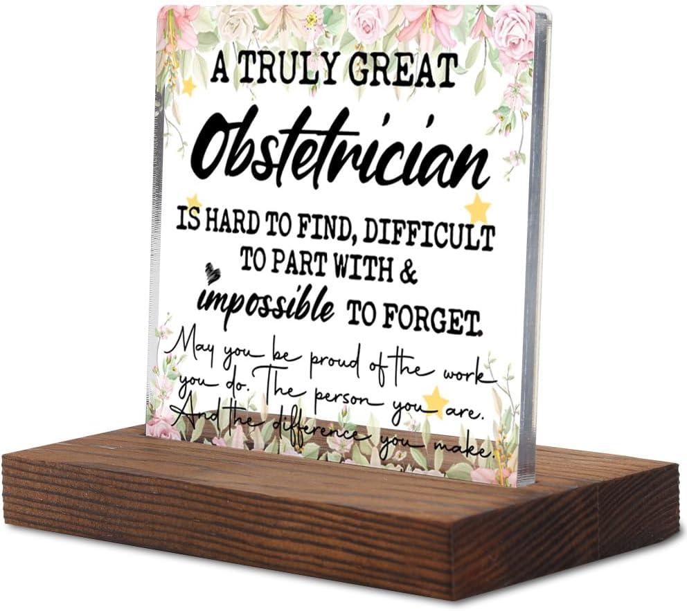 A Truly Great Obstetrician, Thank you Appreciation gifts for Obstetrician GYN Doctor, Thank You Gift for Obstetrician Birth Delivery Specialist, OB Office Desk Decorative Signs & Plaques-LYK60