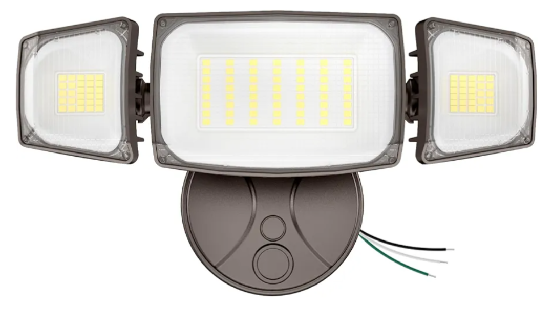 Olafus 80W Flood Lights Outdoor, Switch Controlled 8000LM LED Security Lights, IP65 Waterproof Outside Floodlights, 6500K Exterior Flood Light Fixture Wired for House Yard Porch Eave Brown