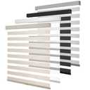 KALYSIE Cordless Zebra Blinds for Windows, 29" W x 72" H, Beige