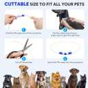 Light Up Dog Collar - Waterproof LED Dog Collar Rechargeble, TPU Cuttable Glow in The Dark Safety Dog Lights for Night Walking(Blue)