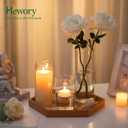 Glass Cylinder Vases Set of 24, Hewory Tall Clear Vase for Centerpieces, Glass Hurricane Candle Holders for Pillar or Floating Candles, Round Vases for Wedding Anniversary Events Table Decor, 3.3in