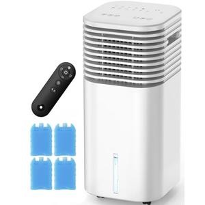 FANCOLE Windowless Portable Air Conditioners with 4Modes & 3Speeds, 15H Timer for Smart Auto-off, 2Gal Tank for 20H Cooling, Evaporative Air Cooler 17 FT Remote, 120° Swing Swamp Cooler No Hose Needed