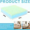 BALAPET Egg Shaped FoamCouch Cushion Replacement, Dual-Layer High Density Support Foam Pad, Breathable Pressure Relief Seat Cushion, Cuttable DIY for Sofa, Chair, Wheelchair(27×24×6in)