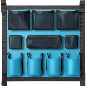 Asooll Horse Trailer Organizer, Horse Grooming Bag with Hanging Straps, Large-Capacity Horse Supplies Storage Bag, Horse Trailer Hanging Grooming Organizer Bag for Stables, Blue