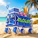 Beach Wagon with Big Balloon Wheels for Sand, 450LB Heavy Duty