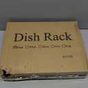 SNTD Dish Drying Rack - Small Dish Rack for Kitchen Counter, Stainless Steel Dish Drainer with Utensil Holder and Drainboard, 11" W x 15" L (Black)